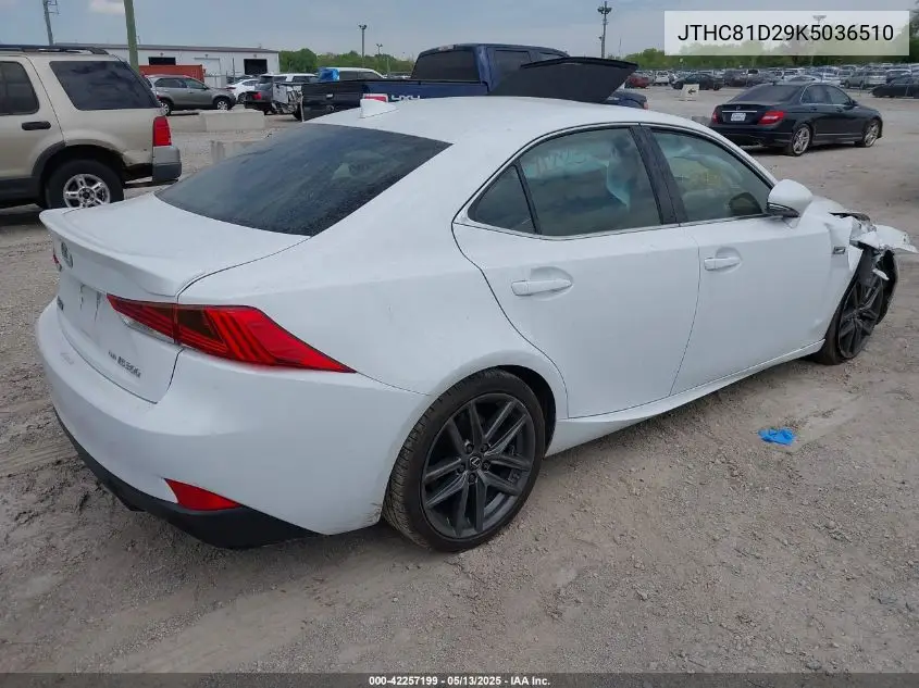 2019 Lexus Is 300 VIN: JTHC81D29K5036510 Lot: 42257199