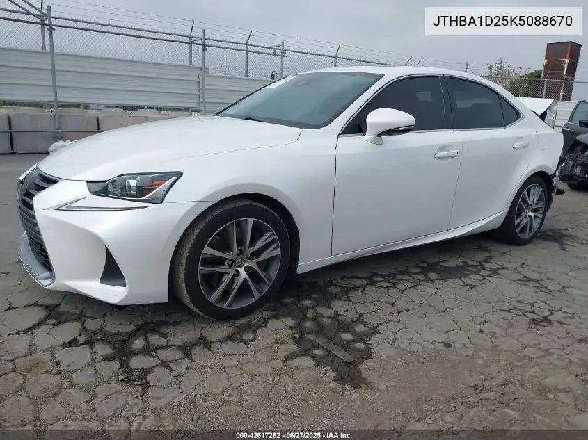 2019 Lexus Is 300 VIN: JTHBA1D25K5088670 Lot: 42617262