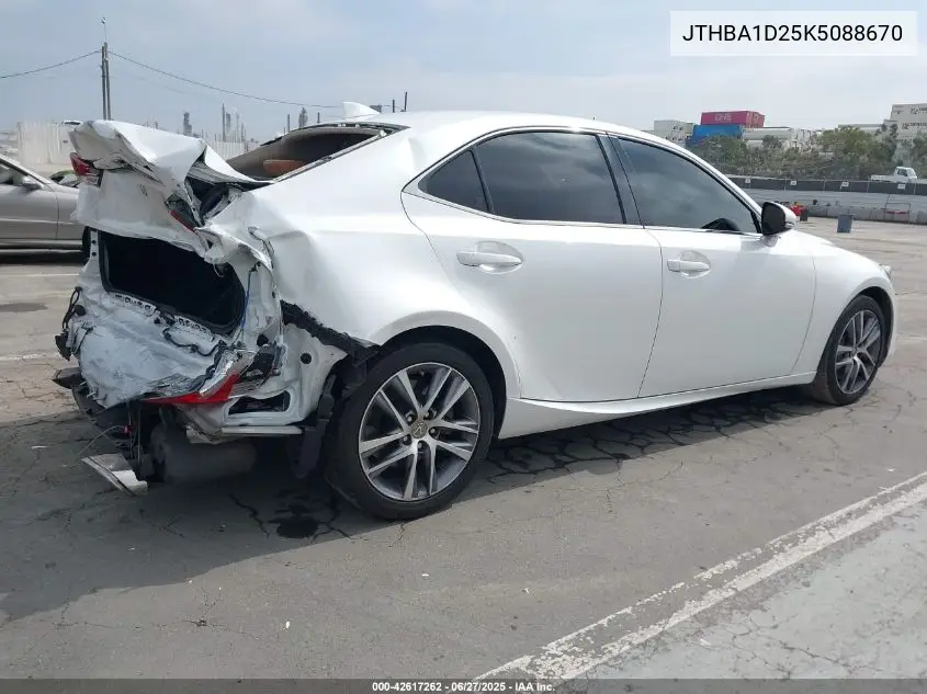 2019 Lexus Is 300 VIN: JTHBA1D25K5088670 Lot: 42617262