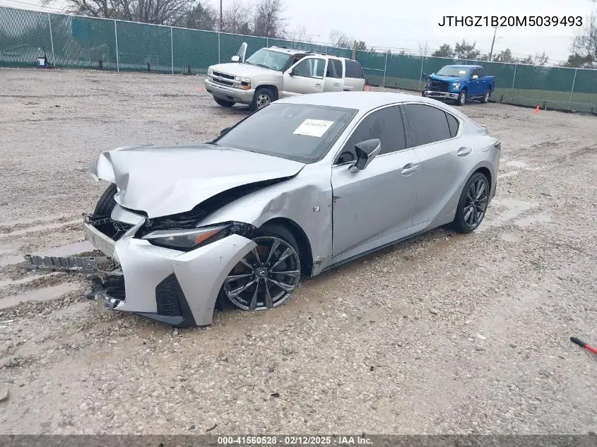 2021 Lexus Is 350 F Sport VIN: JTHGZ1B20M5039493 Lot: 41560528