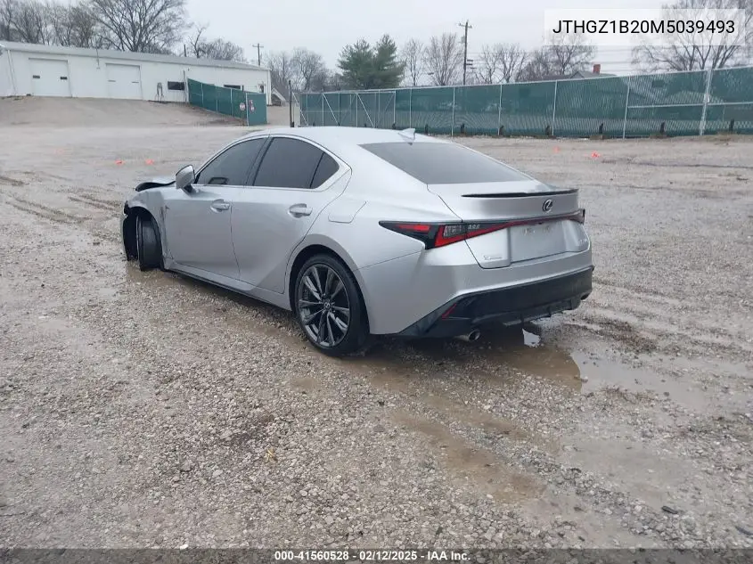 2021 Lexus Is 350 F Sport VIN: JTHGZ1B20M5039493 Lot: 41560528