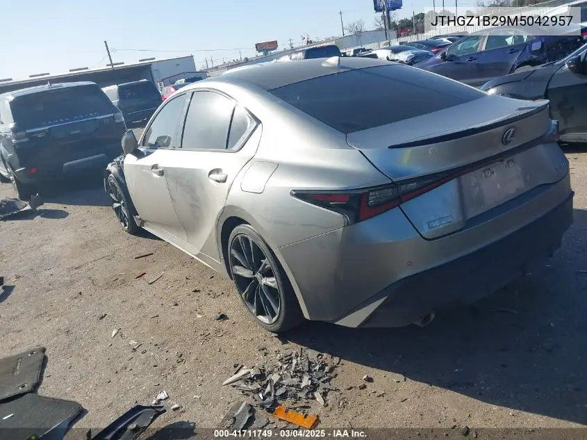 2021 Lexus Is 350 F Sport VIN: JTHGZ1B29M5042957 Lot: 41711749