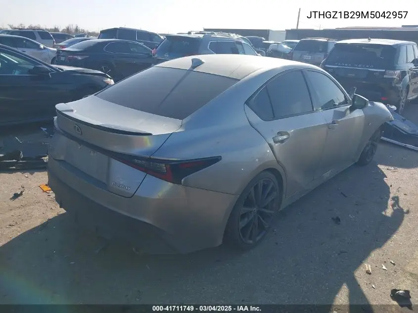 2021 Lexus Is 350 F Sport VIN: JTHGZ1B29M5042957 Lot: 41711749