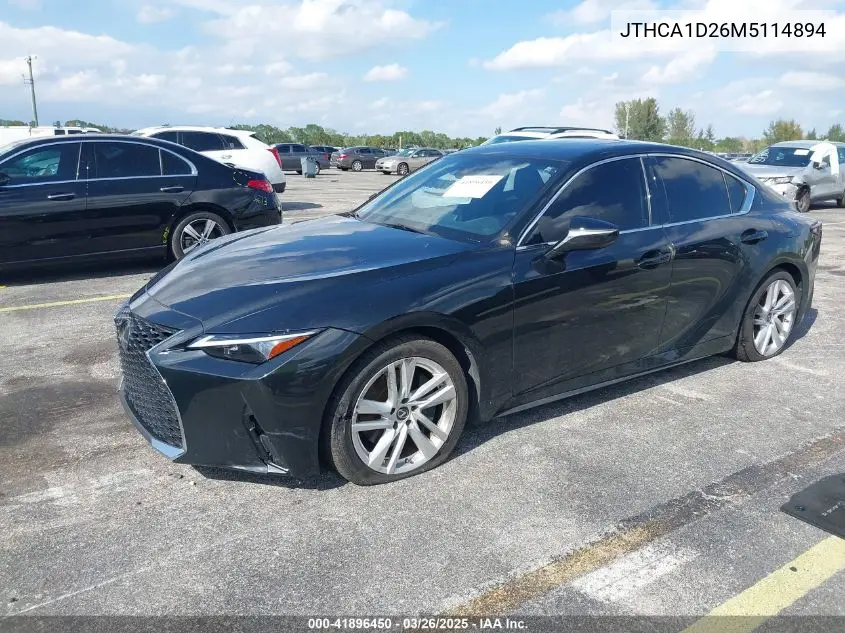 2021 Lexus Is 300 VIN: JTHCA1D26M5114894 Lot: 41896450