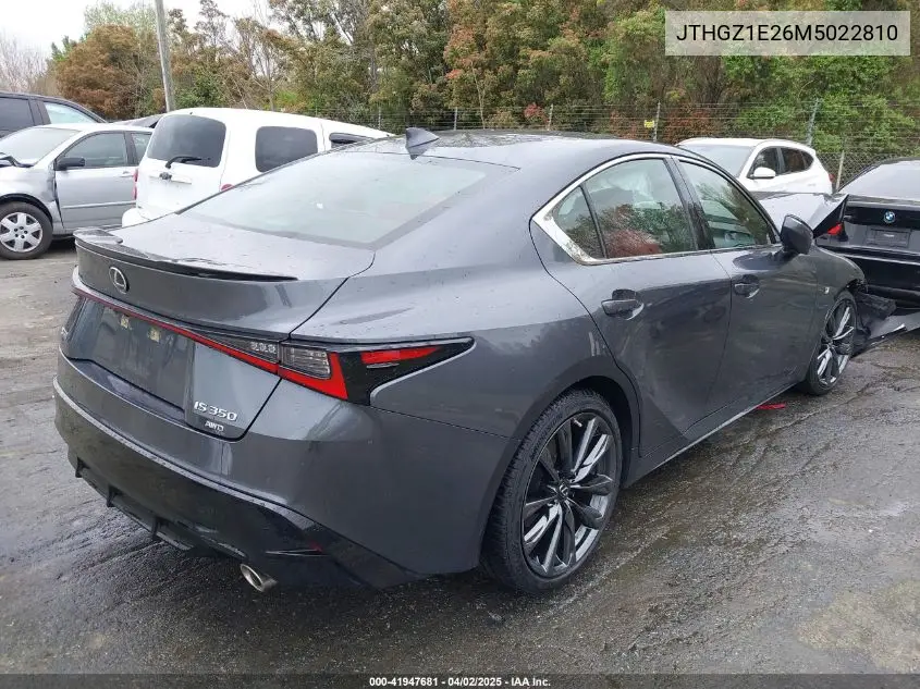 2021 Lexus Is 350 F Sport VIN: JTHGZ1E26M5022810 Lot: 41947681