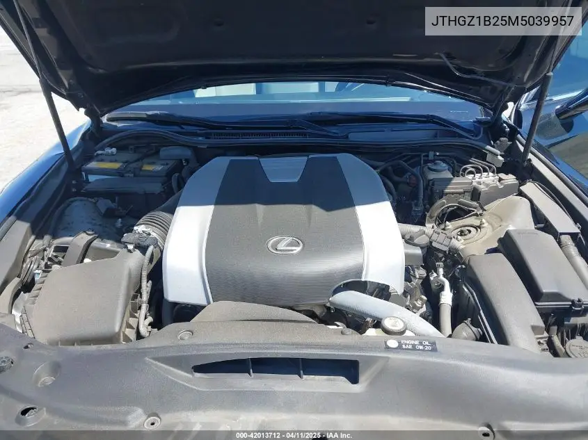 2021 Lexus Is 350 F Sport VIN: JTHGZ1B25M5039957 Lot: 42013712