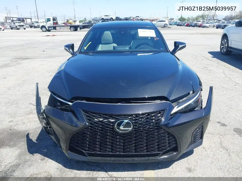 2021 Lexus Is 350 F Sport VIN: JTHGZ1B25M5039957 Lot: 42013712