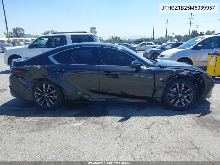 2021 Lexus Is 350 F Sport VIN: JTHGZ1B25M5039957 Lot: 42013712