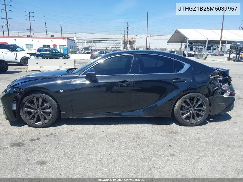 2021 Lexus Is 350 F Sport VIN: JTHGZ1B25M5039957 Lot: 42013712