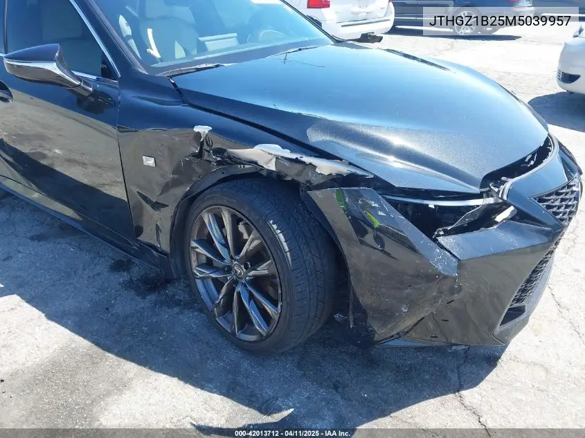 2021 Lexus Is 350 F Sport VIN: JTHGZ1B25M5039957 Lot: 42013712
