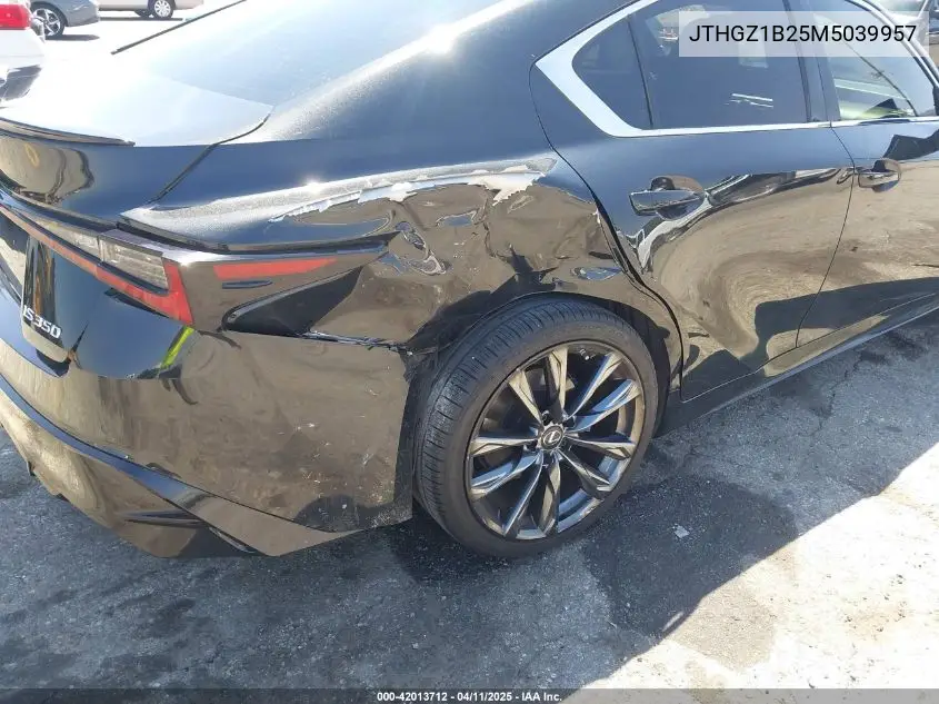 2021 Lexus Is 350 F Sport VIN: JTHGZ1B25M5039957 Lot: 42013712