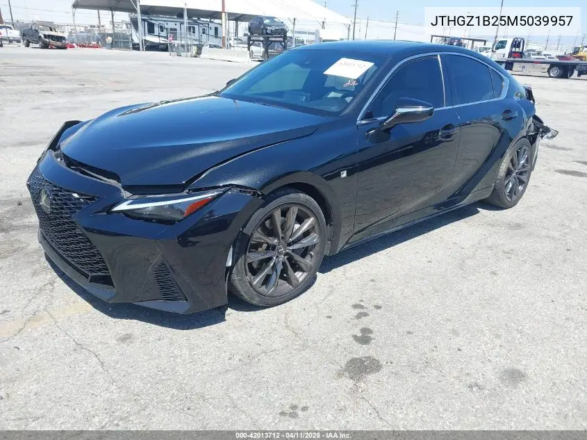 2021 Lexus Is 350 F Sport VIN: JTHGZ1B25M5039957 Lot: 42013712