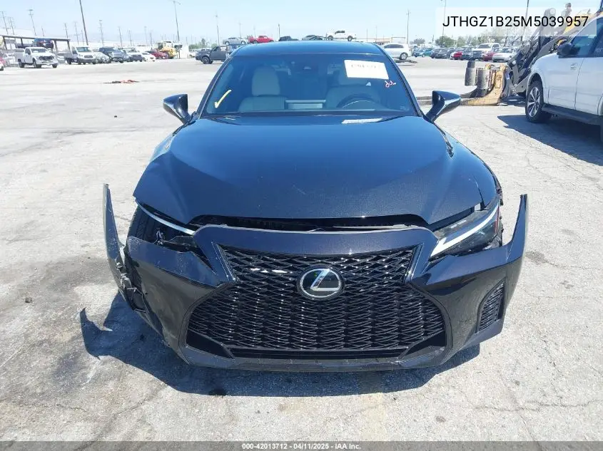 2021 Lexus Is 350 F Sport VIN: JTHGZ1B25M5039957 Lot: 42013712