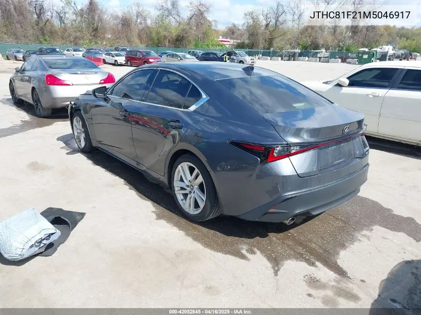 2021 Lexus Is 300 VIN: JTHC81F21M5046917 Lot: 42052845