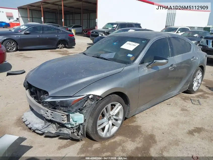2021 Lexus Is 300 VIN: JTHAA1D26M5112909 Lot: 42062204