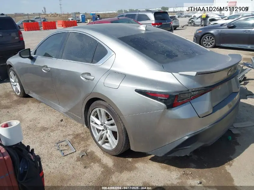 2021 Lexus Is 300 VIN: JTHAA1D26M5112909 Lot: 42062204
