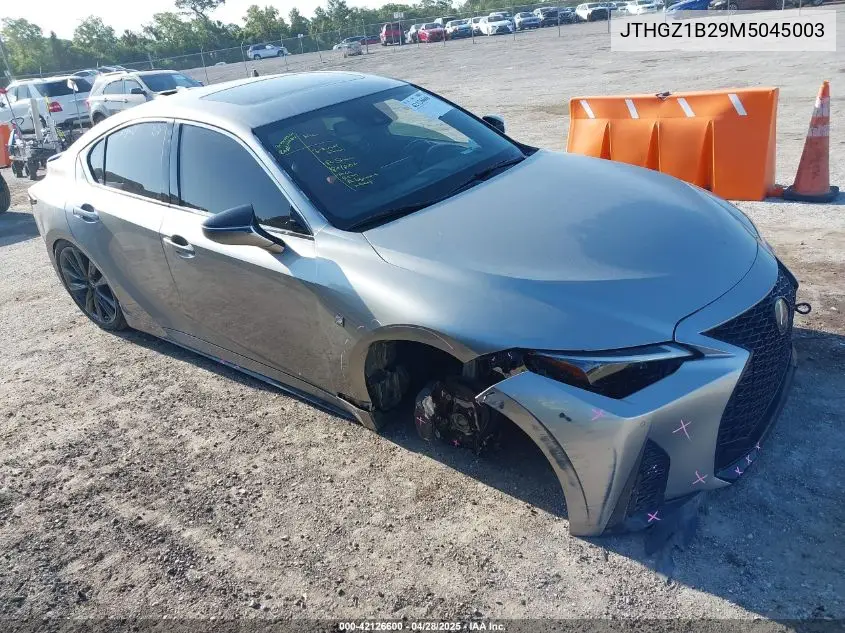 2021 Lexus Is 350 F Sport VIN: JTHGZ1B29M5045003 Lot: 42126600