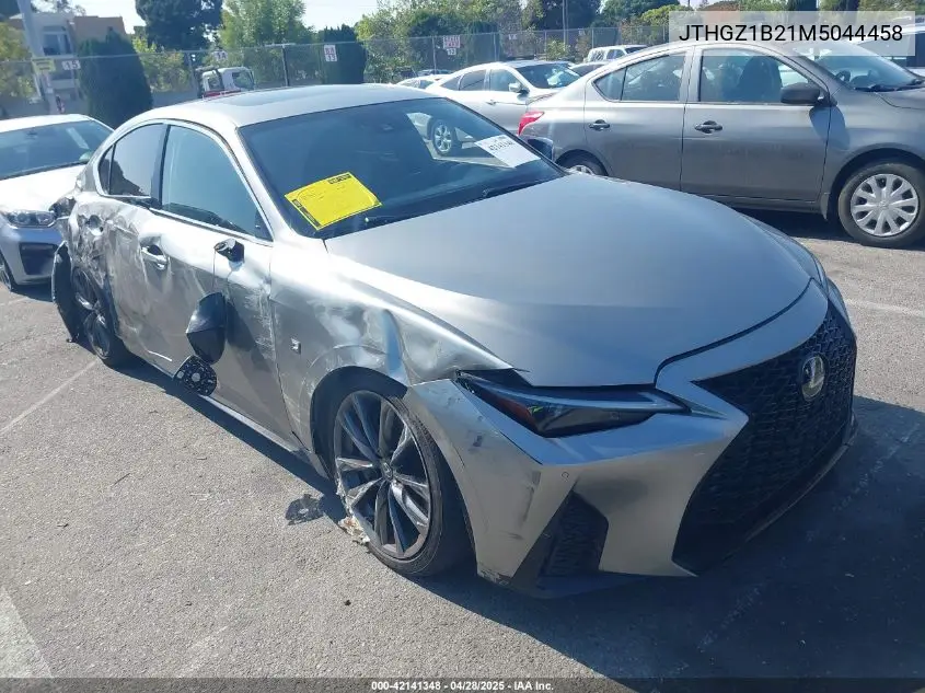 2021 Lexus Is 350 F Sport VIN: JTHGZ1B21M5044458 Lot: 42141348