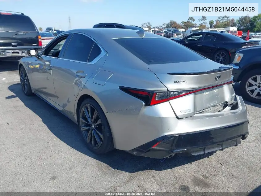2021 Lexus Is 350 F Sport VIN: JTHGZ1B21M5044458 Lot: 42141348