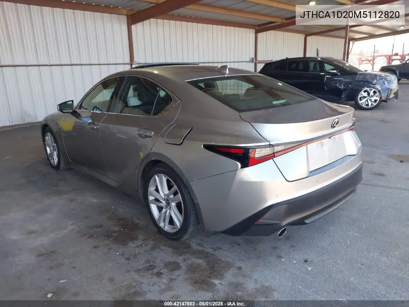 2021 Lexus Is 300 VIN: JTHCA1D20M5112820 Lot: 42147803