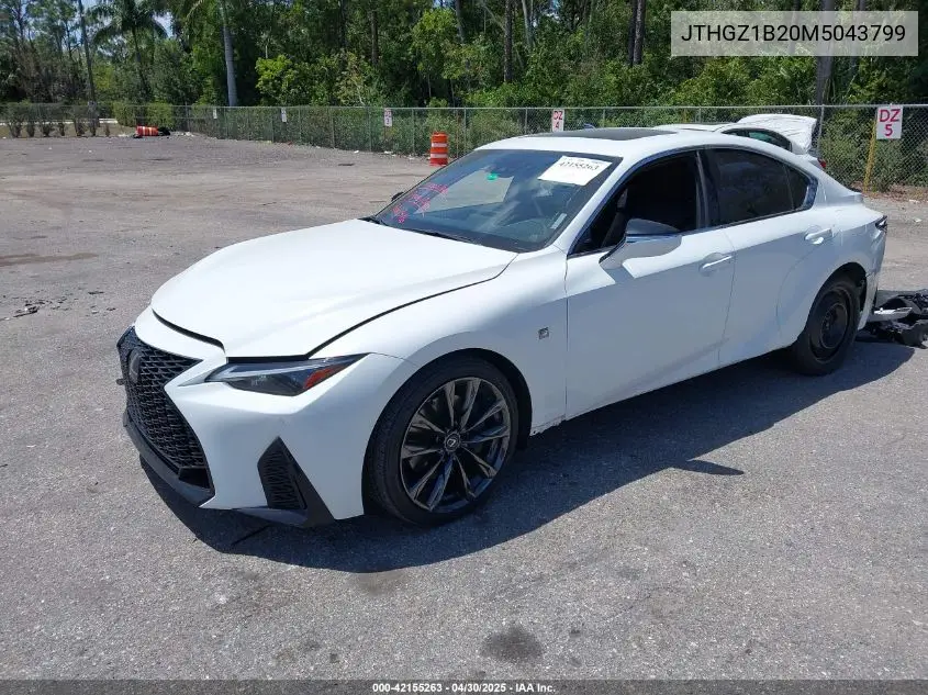 2021 Lexus Is 350 F Sport VIN: JTHGZ1B20M5043799 Lot: 42155263