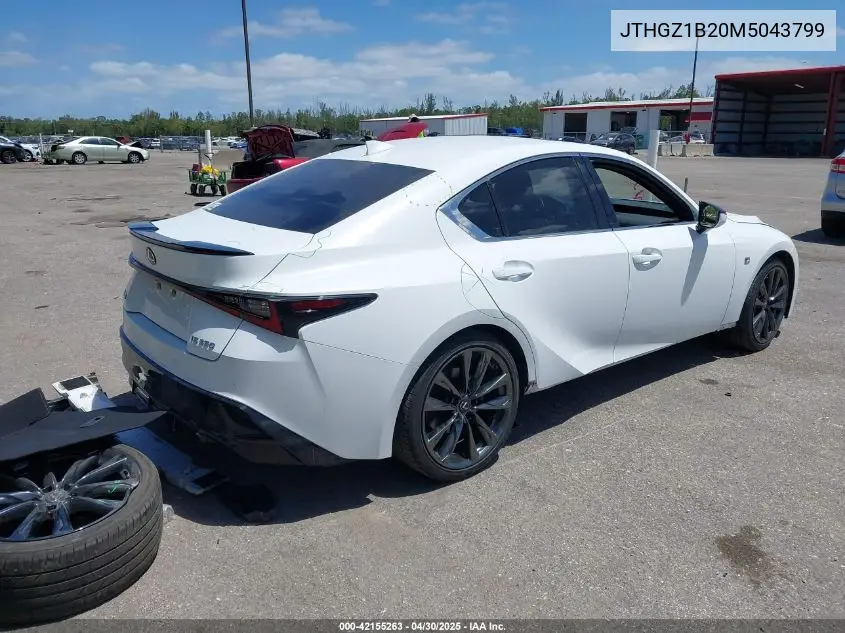 2021 Lexus Is 350 F Sport VIN: JTHGZ1B20M5043799 Lot: 42155263