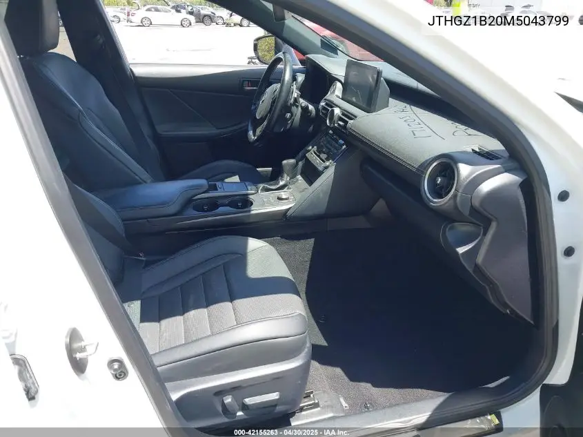 2021 Lexus Is 350 F Sport VIN: JTHGZ1B20M5043799 Lot: 42155263