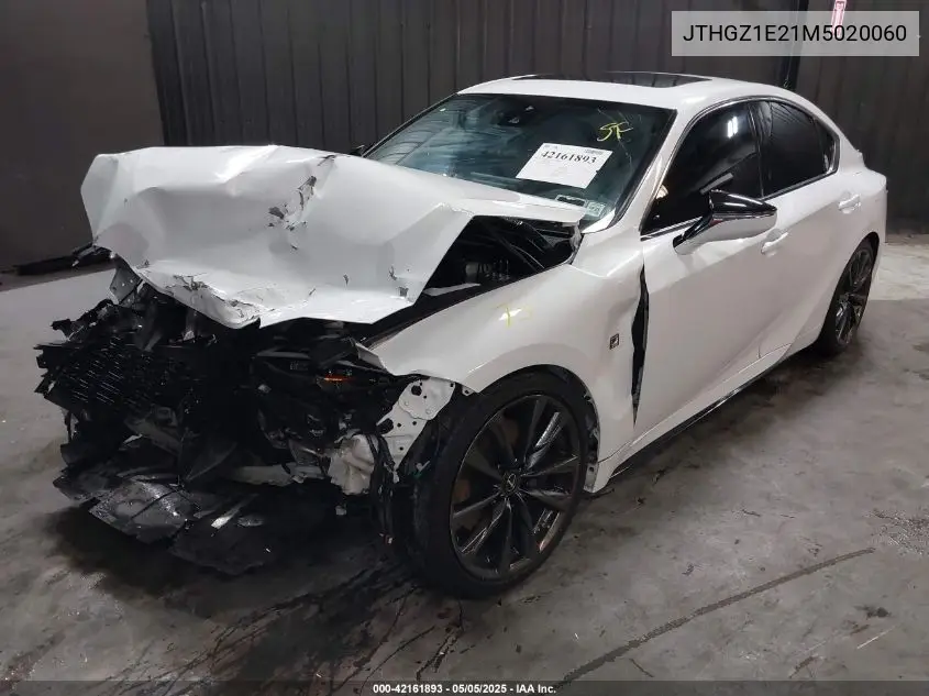 2021 Lexus Is 350 F Sport VIN: JTHGZ1E21M5020060 Lot: 42161893