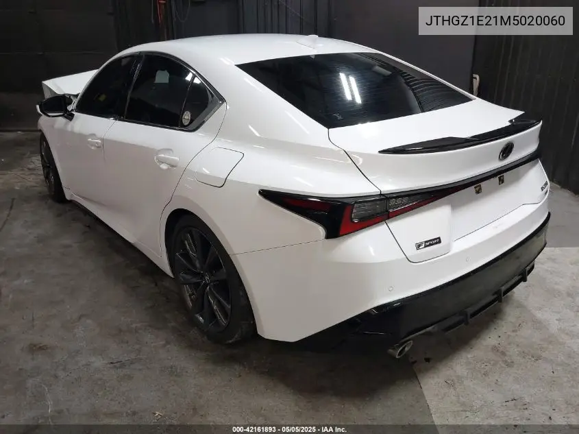 2021 Lexus Is 350 F Sport VIN: JTHGZ1E21M5020060 Lot: 42161893