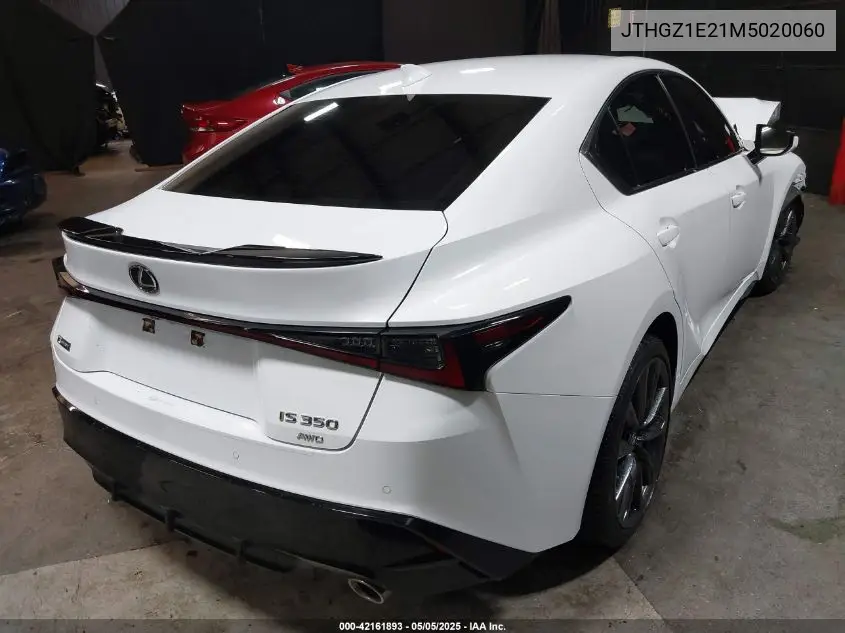2021 Lexus Is 350 F Sport VIN: JTHGZ1E21M5020060 Lot: 42161893