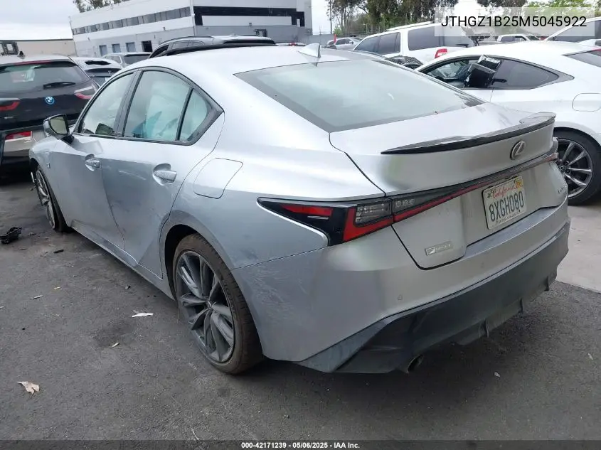 2021 Lexus Is 350 F Sport VIN: JTHGZ1B25M5045922 Lot: 42171239