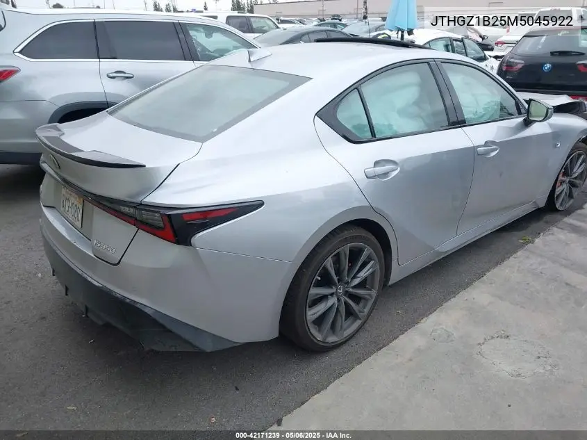 2021 Lexus Is 350 F Sport VIN: JTHGZ1B25M5045922 Lot: 42171239