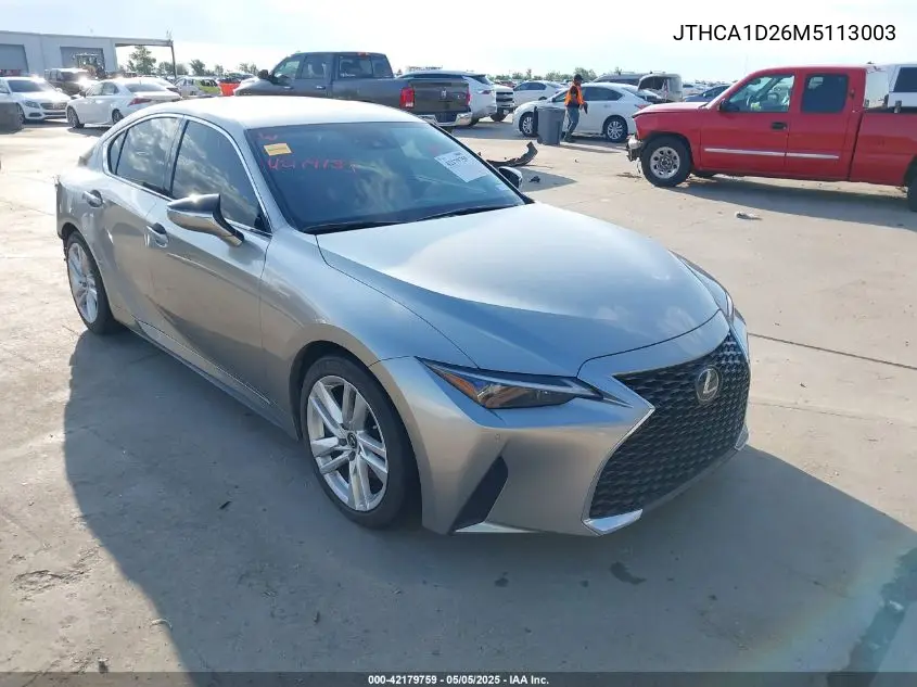 2021 Lexus Is 300 VIN: JTHCA1D26M5113003 Lot: 42179759