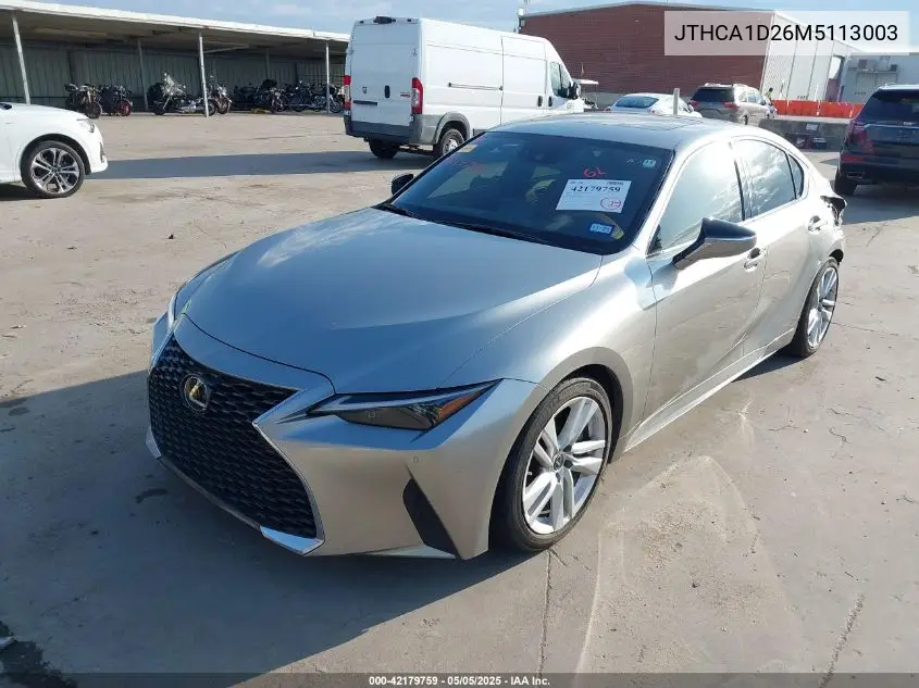 2021 Lexus Is 300 VIN: JTHCA1D26M5113003 Lot: 42179759