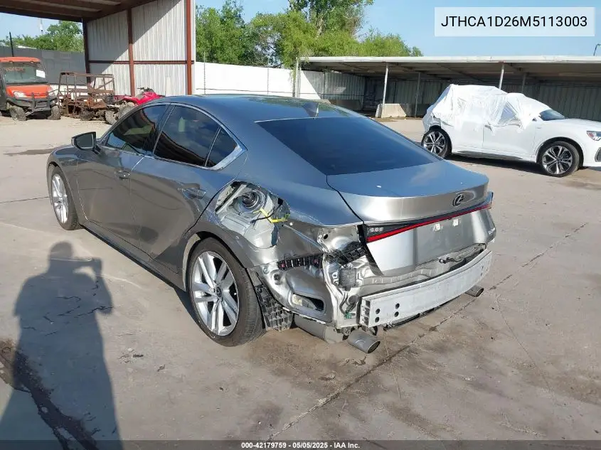 2021 Lexus Is 300 VIN: JTHCA1D26M5113003 Lot: 42179759