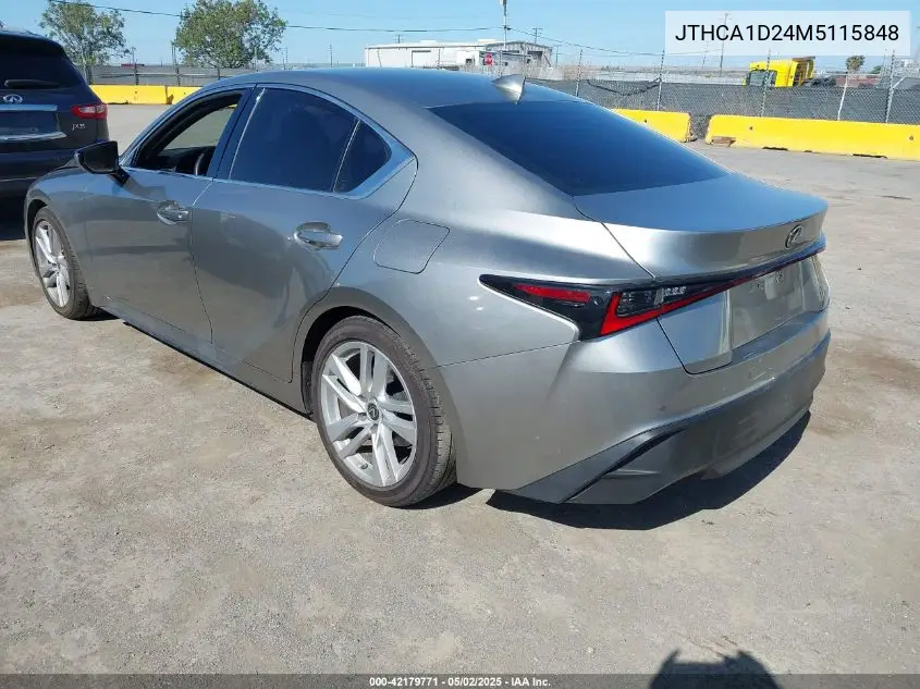 2021 Lexus Is 300 VIN: JTHCA1D24M5115848 Lot: 42179771