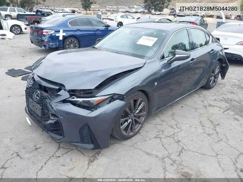 2021 Lexus Is 350 F Sport VIN: JTHGZ1B28M5044280 Lot: 42202029