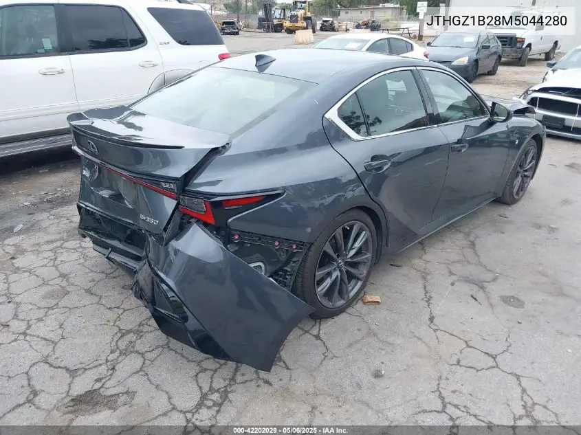 2021 Lexus Is 350 F Sport VIN: JTHGZ1B28M5044280 Lot: 42202029