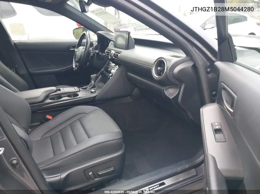2021 Lexus Is 350 F Sport VIN: JTHGZ1B28M5044280 Lot: 42202029