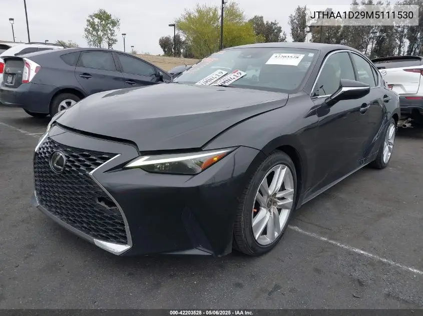 2021 Lexus Is 300 VIN: JTHAA1D29M5111530 Lot: 42203528