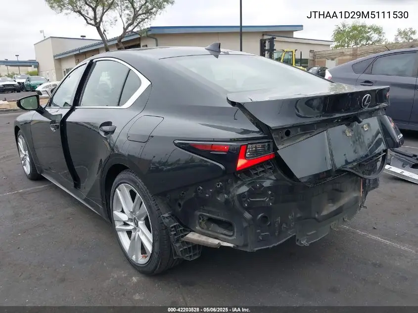 2021 Lexus Is 300 VIN: JTHAA1D29M5111530 Lot: 42203528