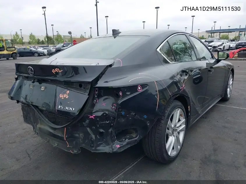 2021 Lexus Is 300 VIN: JTHAA1D29M5111530 Lot: 42203528