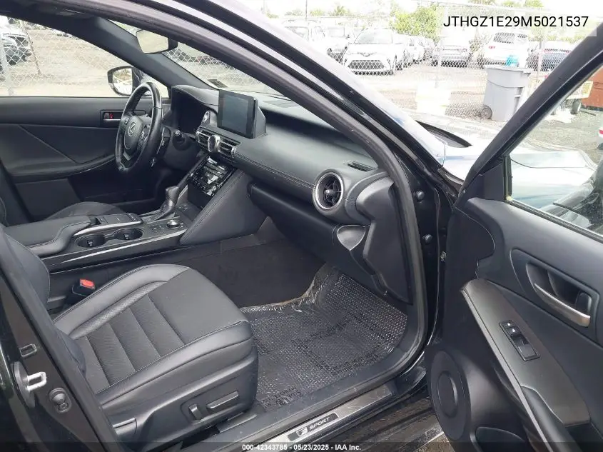 2021 Lexus Is 350 F Sport VIN: JTHGZ1E29M5021537 Lot: 42343785