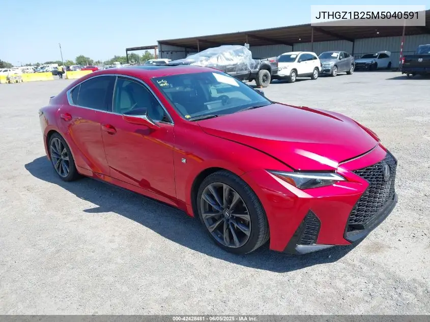 2021 Lexus Is 350 F Sport VIN: JTHGZ1B25M5040591 Lot: 42428481
