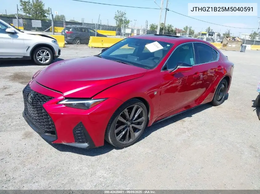 2021 Lexus Is 350 F Sport VIN: JTHGZ1B25M5040591 Lot: 42428481