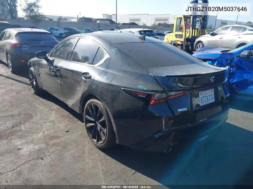 2021 Lexus Is 350 F Sport VIN: JTHGZ1B20M5037646 Lot: 42520797