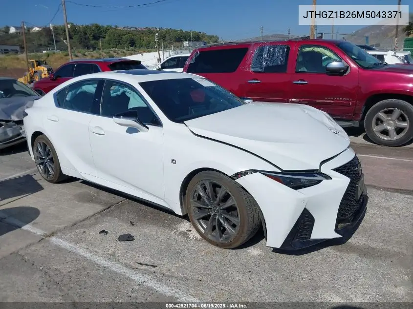 2021 Lexus Is 350 F Sport VIN: JTHGZ1B26M5043371 Lot: 42521704