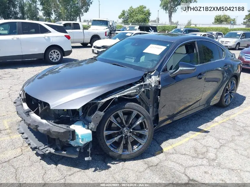 2021 Lexus Is 350 F Sport VIN: JTHGZ1B2XM5042188 Lot: 42529891