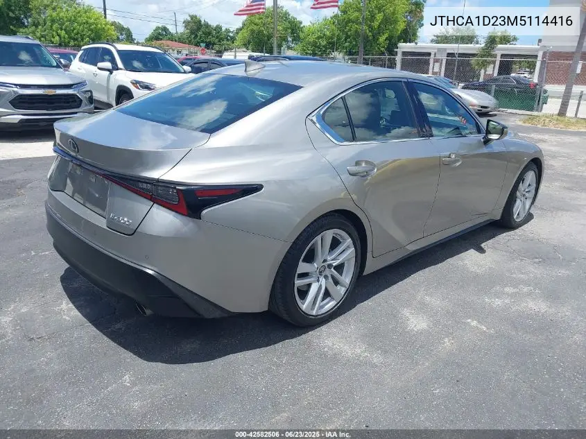 2021 Lexus Is 300 VIN: JTHCA1D23M5114416 Lot: 42582506