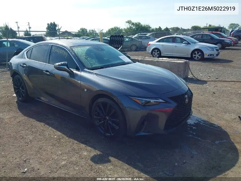 2021 Lexus Is 350 F Sport VIN: JTHGZ1E26M5022919 Lot: 42616639